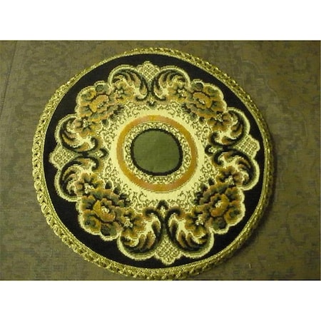 Fastfood 28 in. Begium Table Top Verona Doily, Black FA2570184